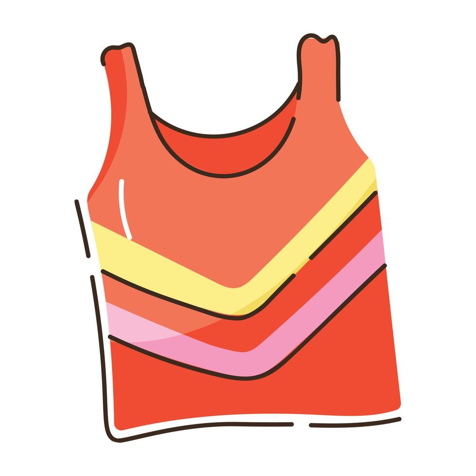 Get this amazing doodle flat icon of sleeveless shirt vector