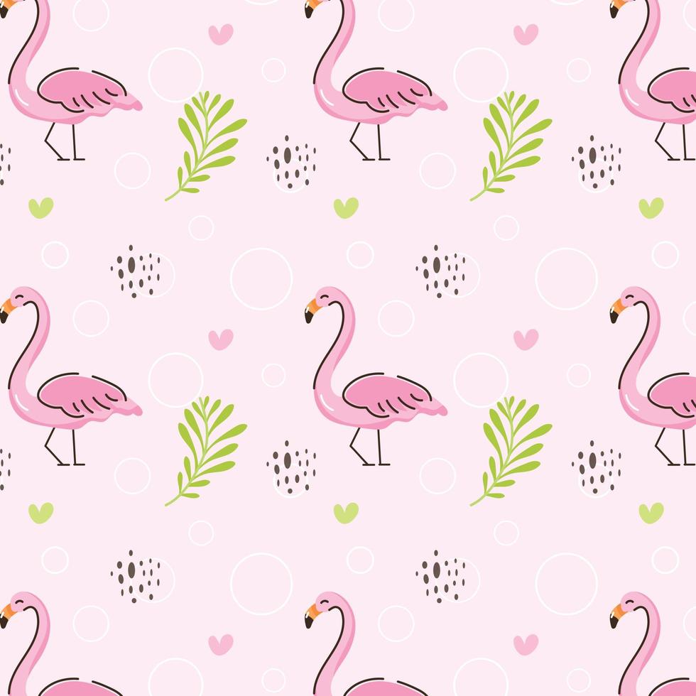Ready to use design of flamingo pattern vector
