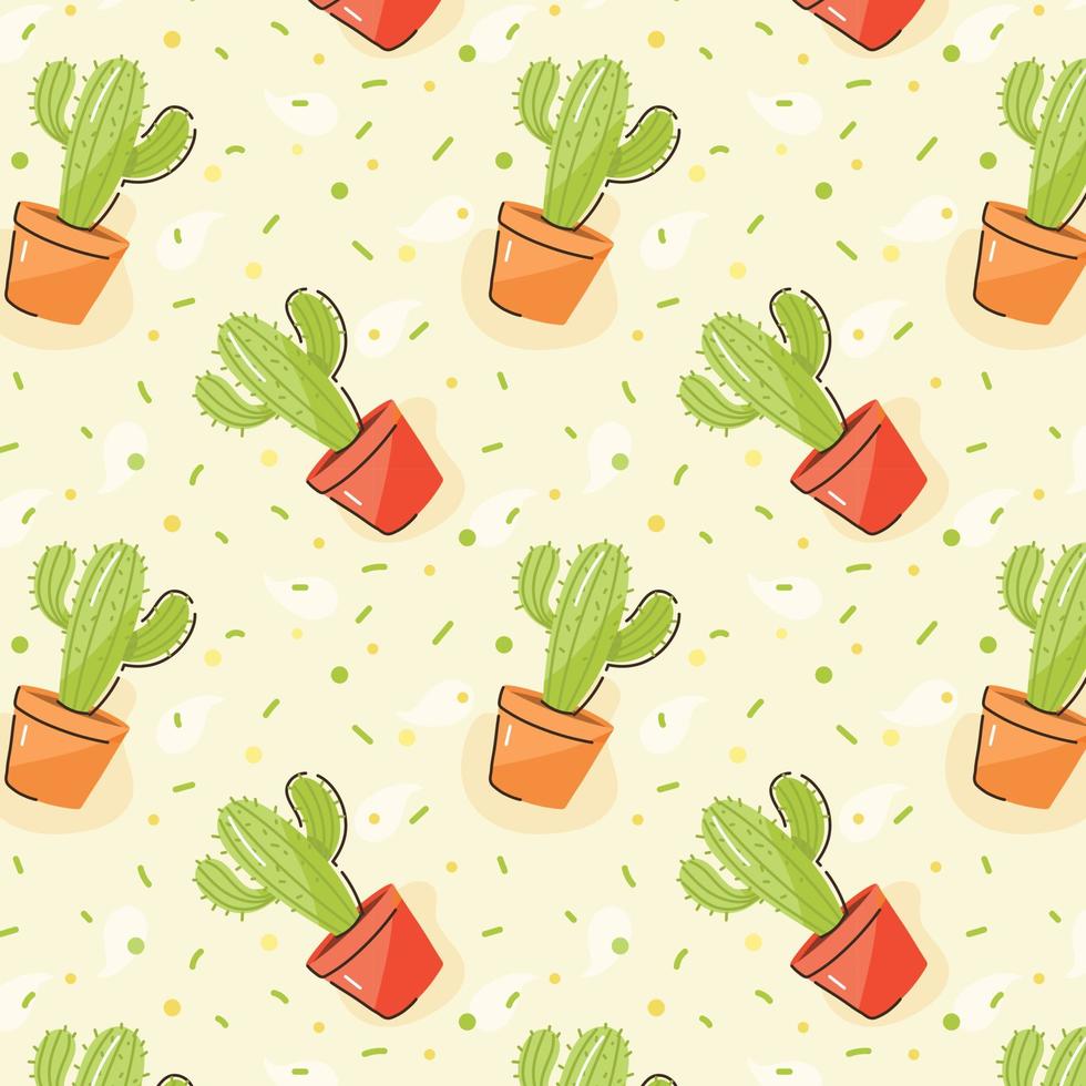 A skillfully crafted design of cactus pattern vector
