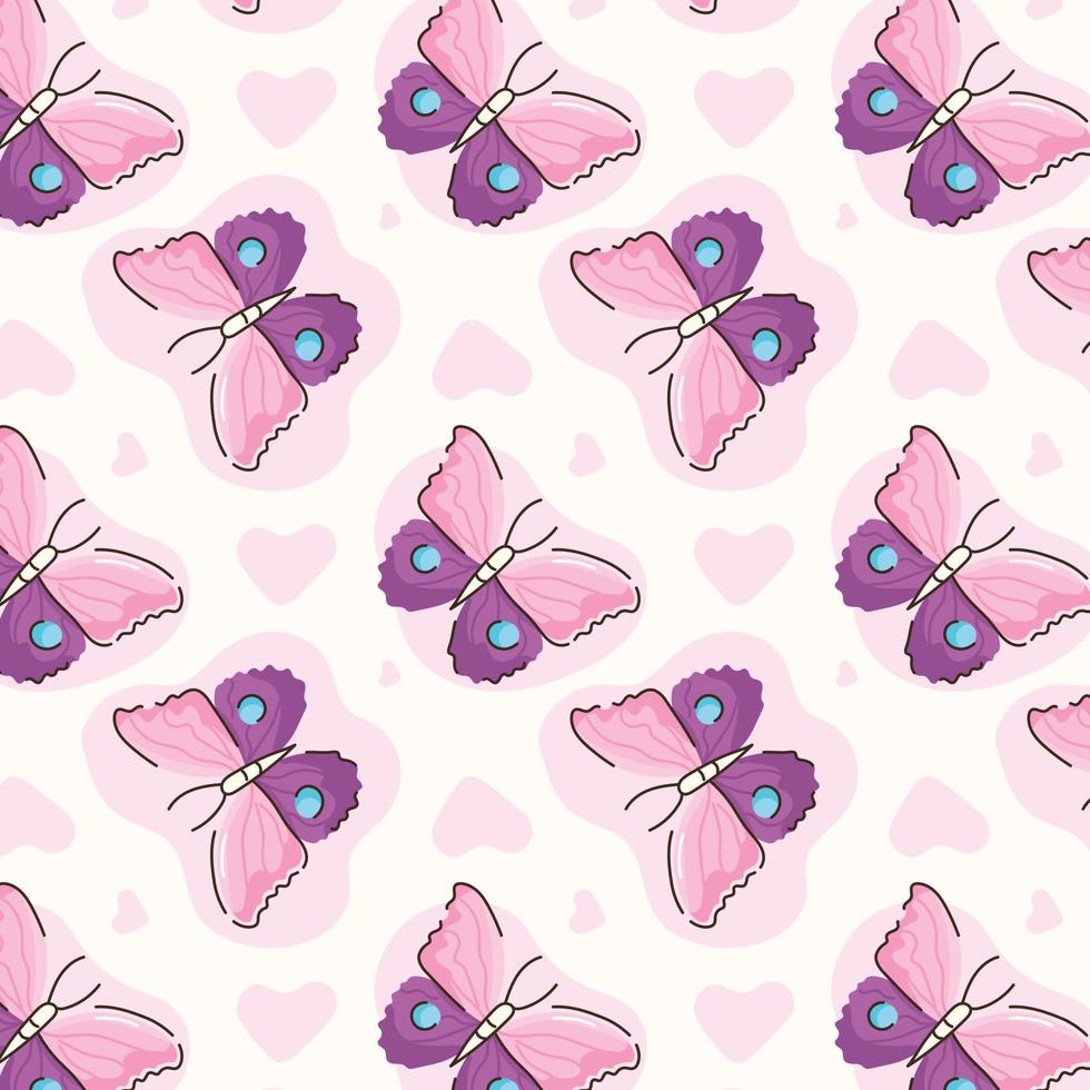 agarra este patrón de mariposa bellamente diseñado vector