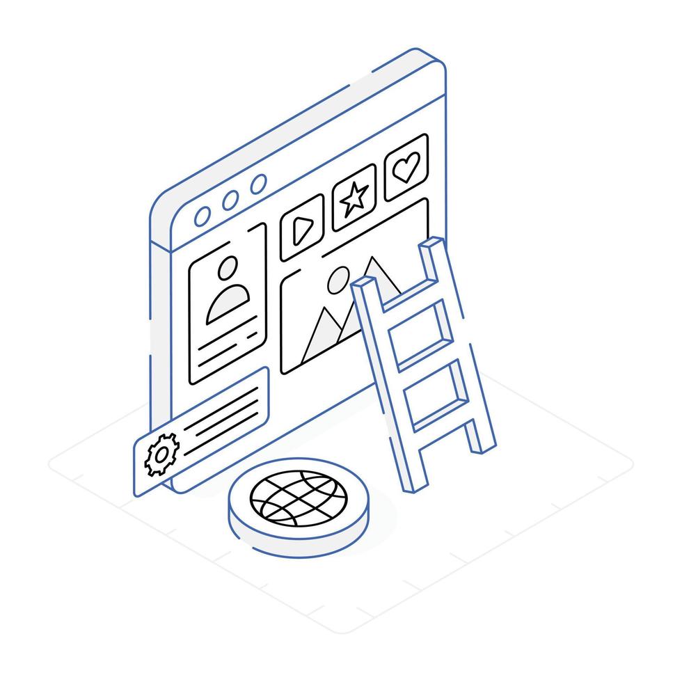 Check this isometric icon of website design vector