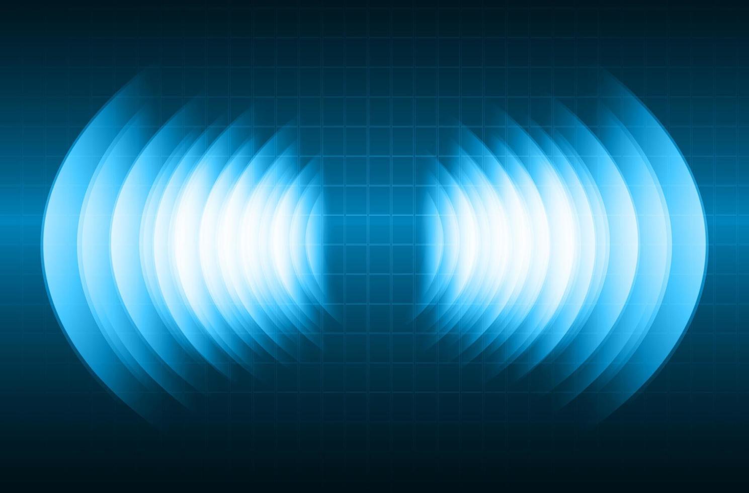 Sound waves oscillating dark light vector