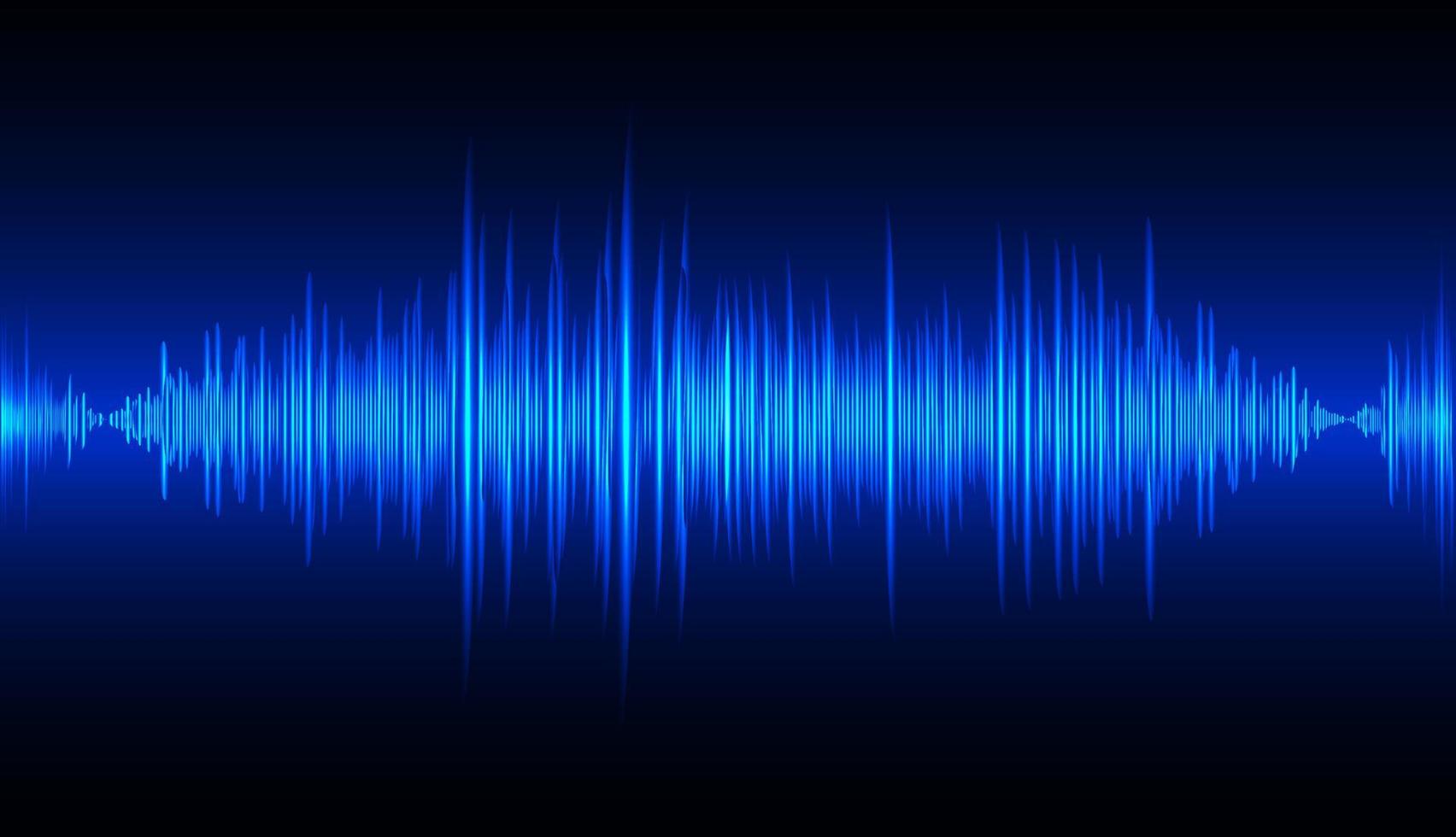 Sound waves oscillating dark light vector