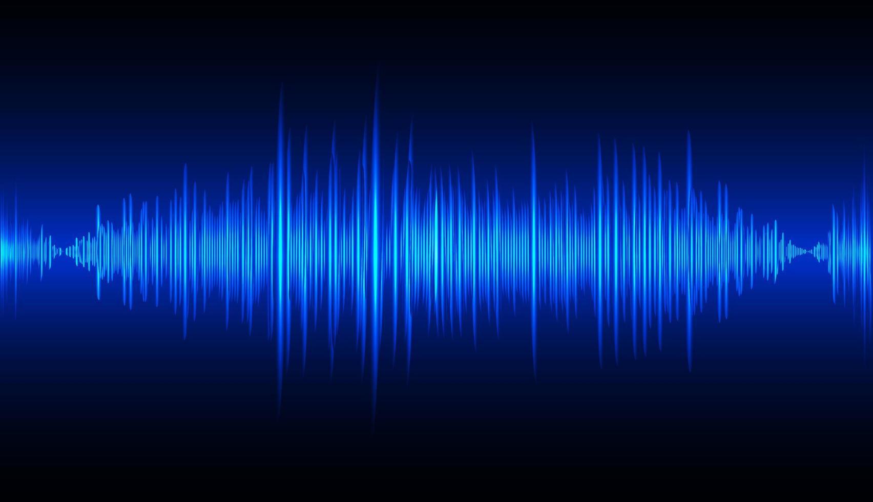 Sound waves oscillating dark light vector