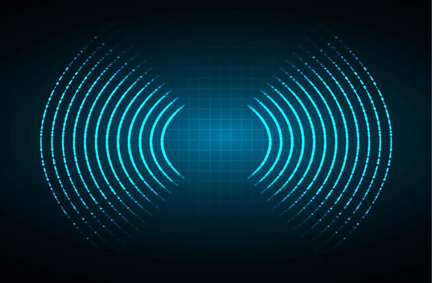 Sound waves oscillating dark light vector