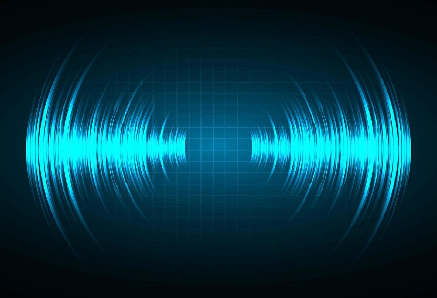 Sound waves oscillating dark light vector