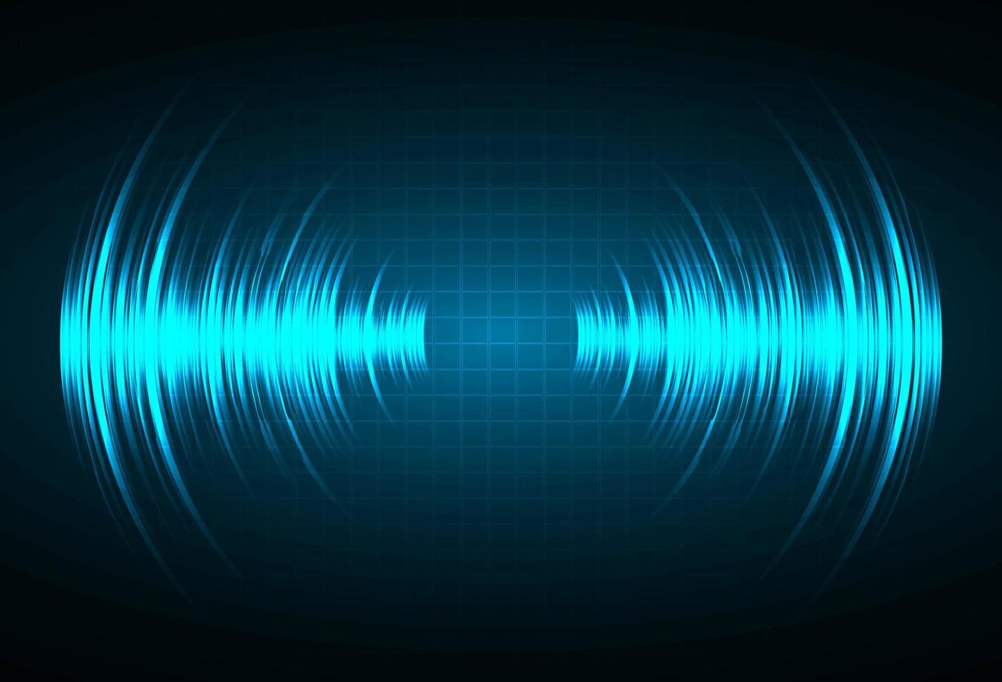 Sound waves oscillating dark light vector