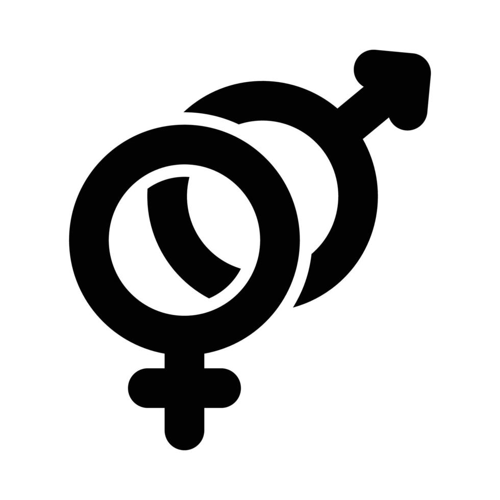 Gender icon. Male and female symbols. simple design editable. Design template vector