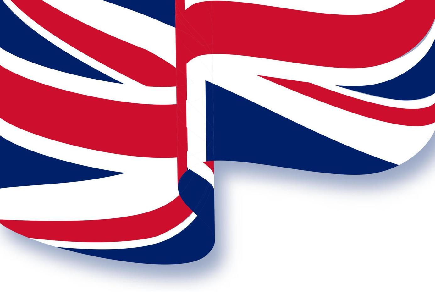 wavy union jack flag background vector