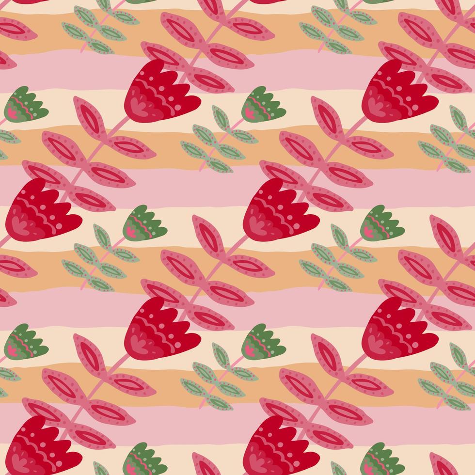 Folk art floral seamless pattern. Small flower wallpaper. Cute ditsy print. vector