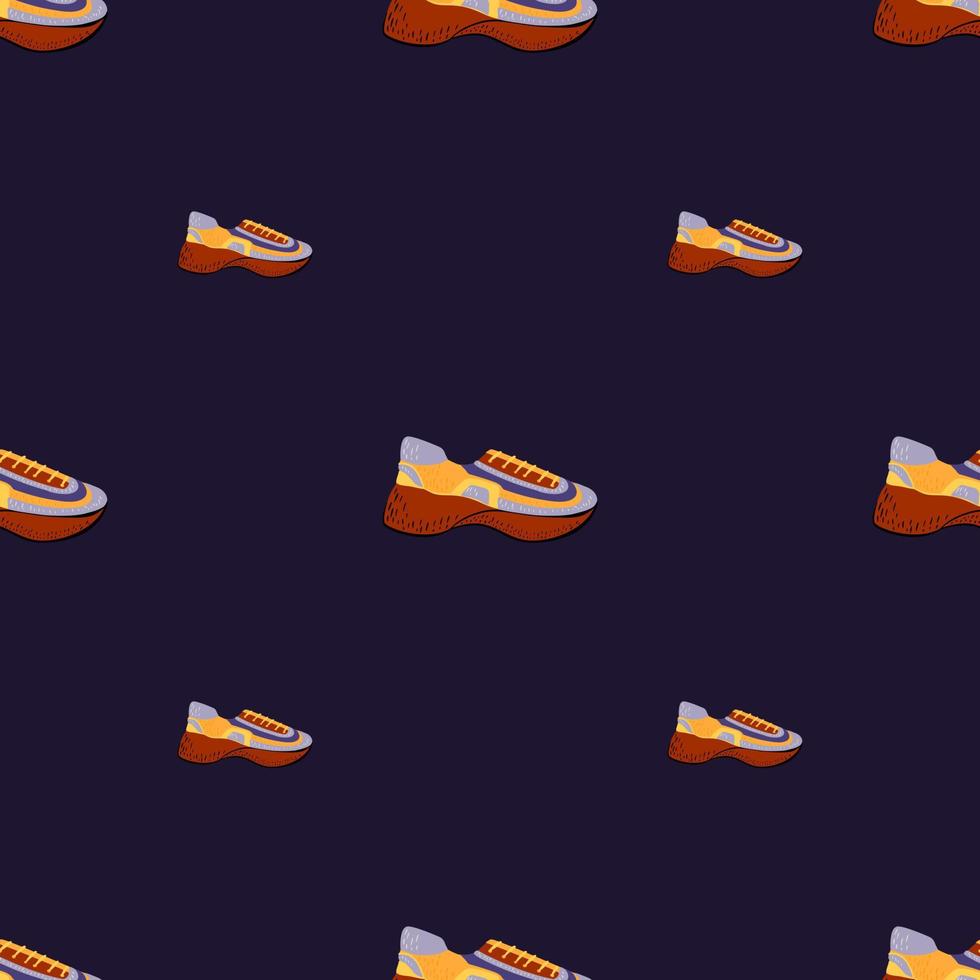 Seamless pattern with modern sneakers. Background with shoes for active lifestyle in doodle style. vector