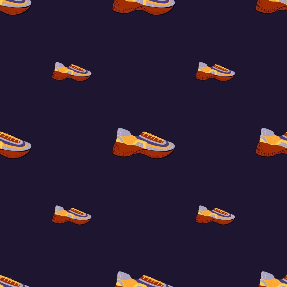 patrón impecable con zapatillas modernas. fondo con zapatos para un estilo de vida activo en estilo doodle. vector