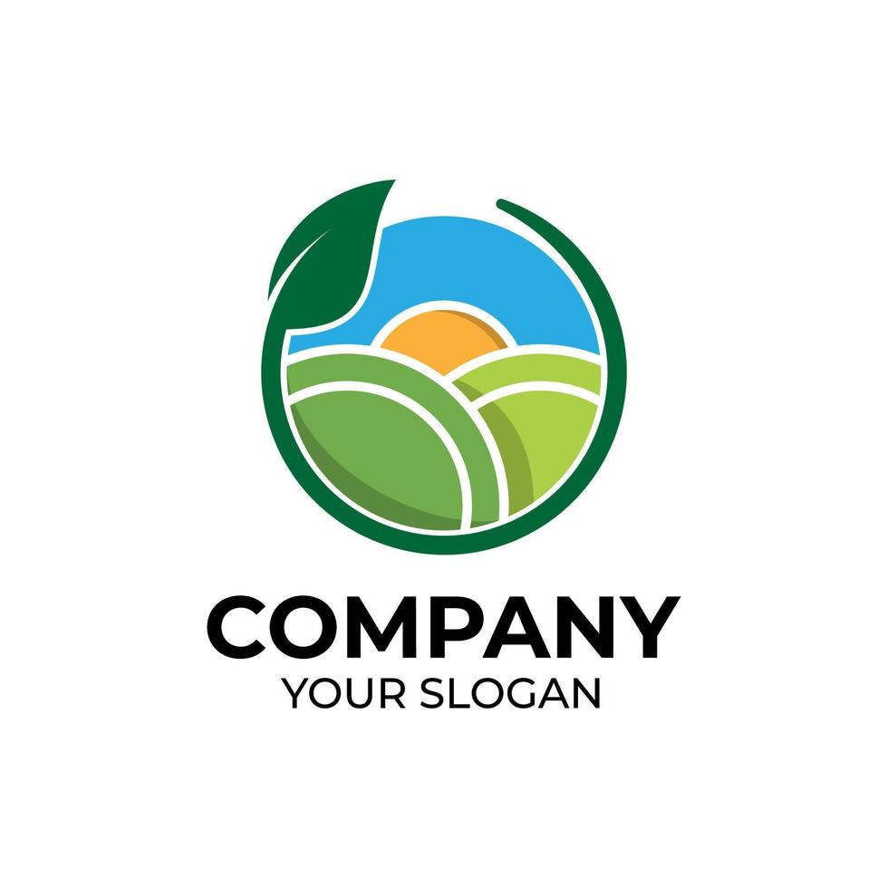 diseño de logotipo de agricultura vector