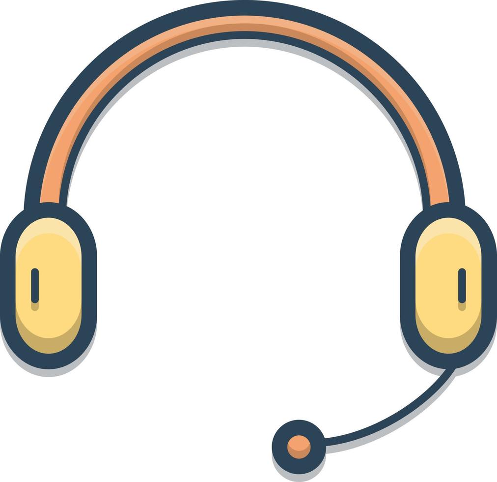 Colorful icon for headphone vector