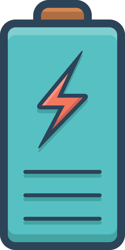 Colorful icon for battery vector