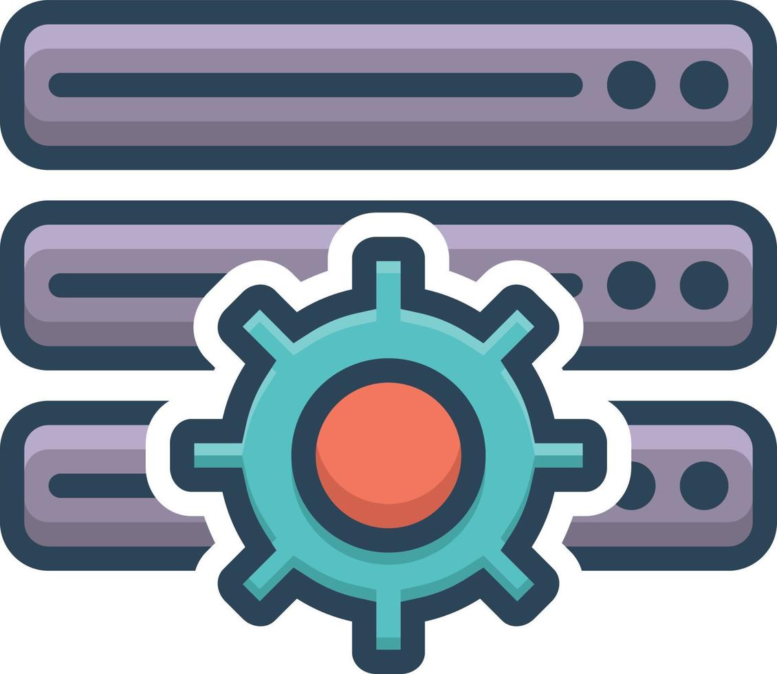 Colorful icon for settings vector