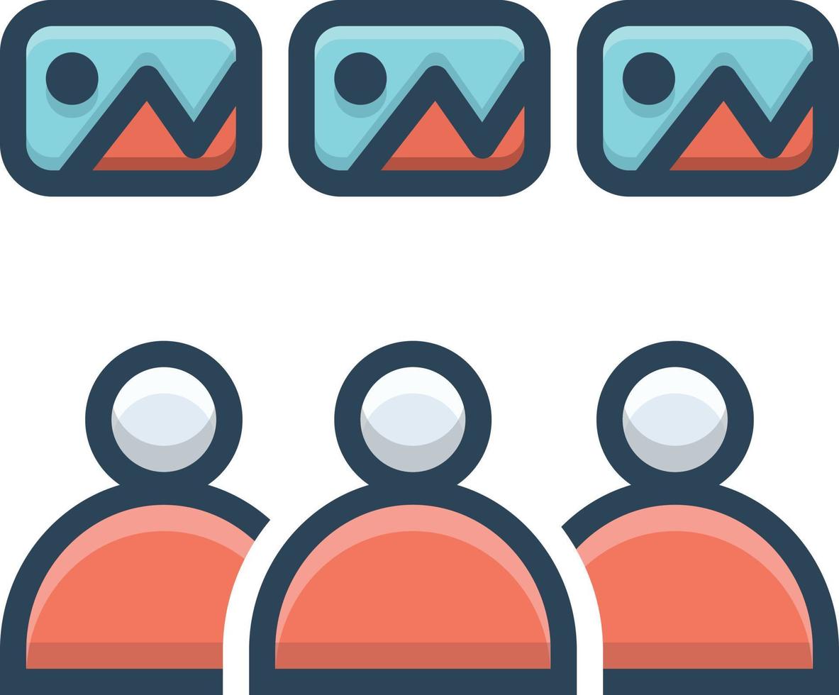 Colorful icon for exhibition vector