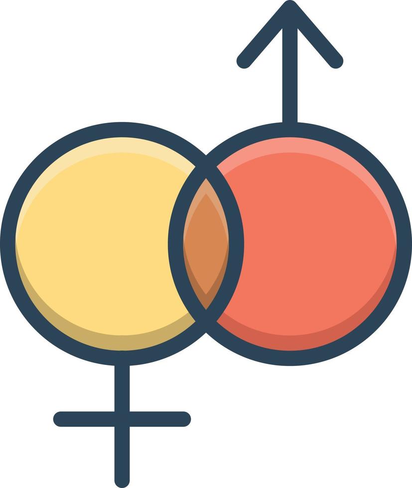 Colorful icon for unisex vector