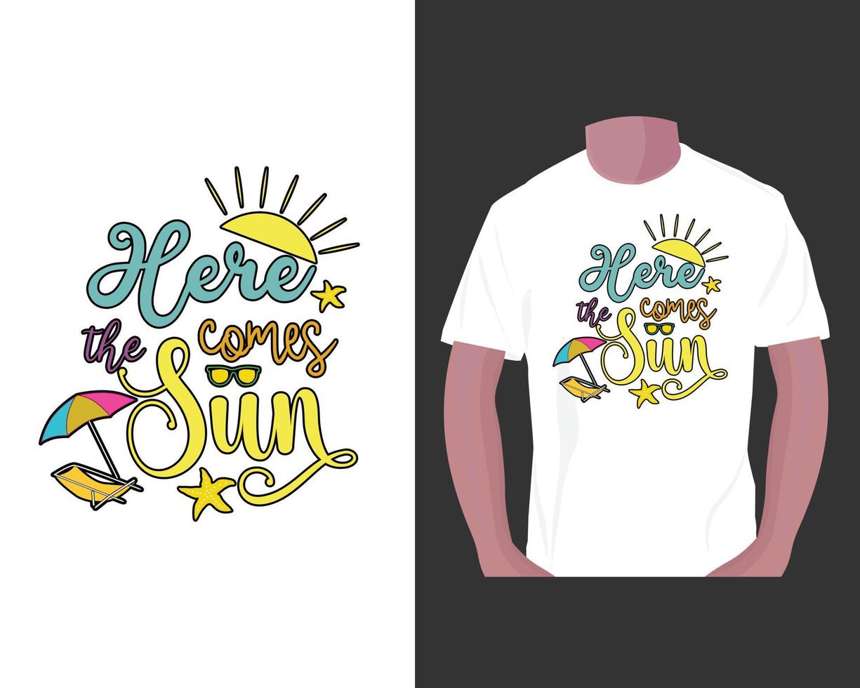 Summer t-shirt design vector