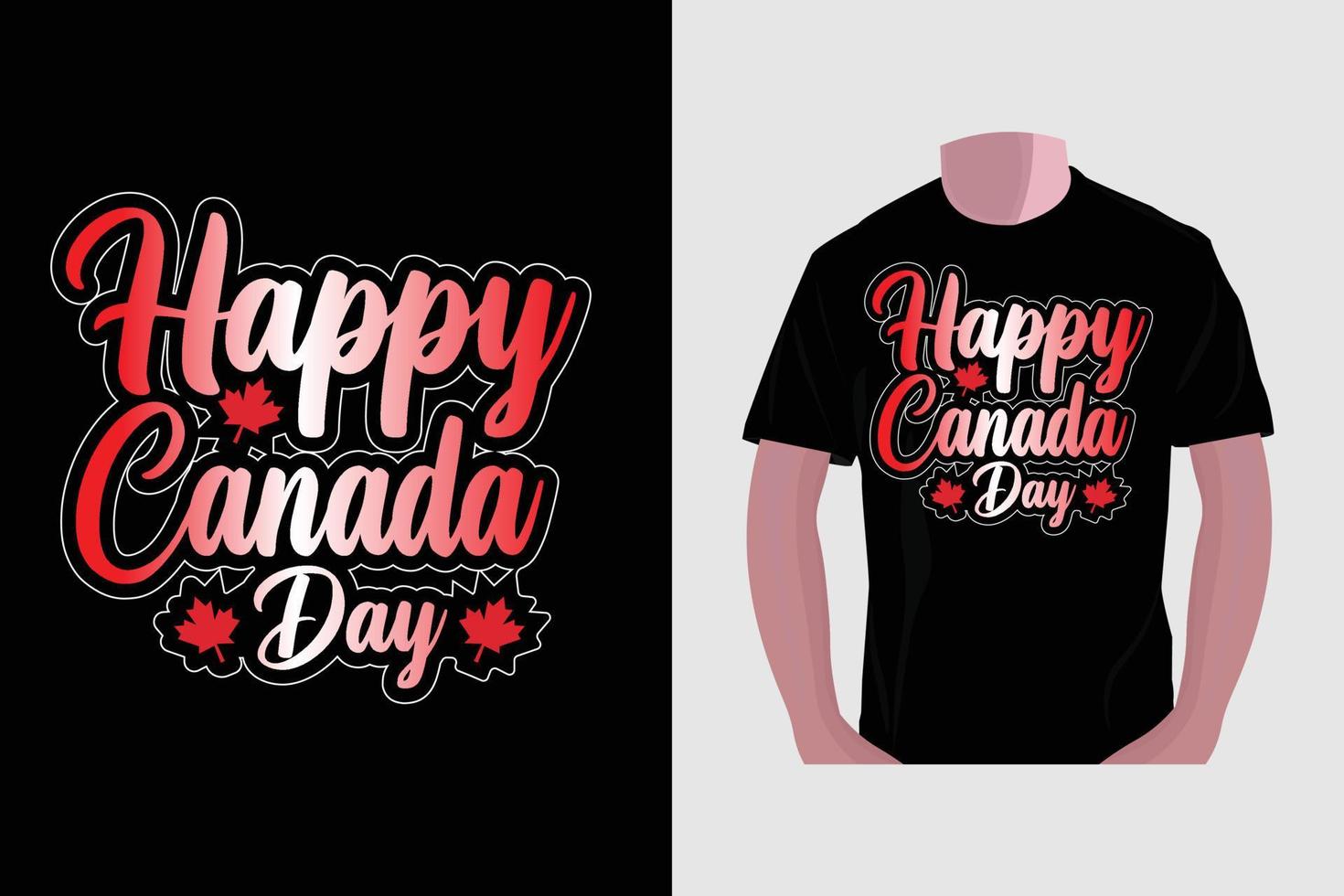 diseño de camiseta del día de canadá, vector