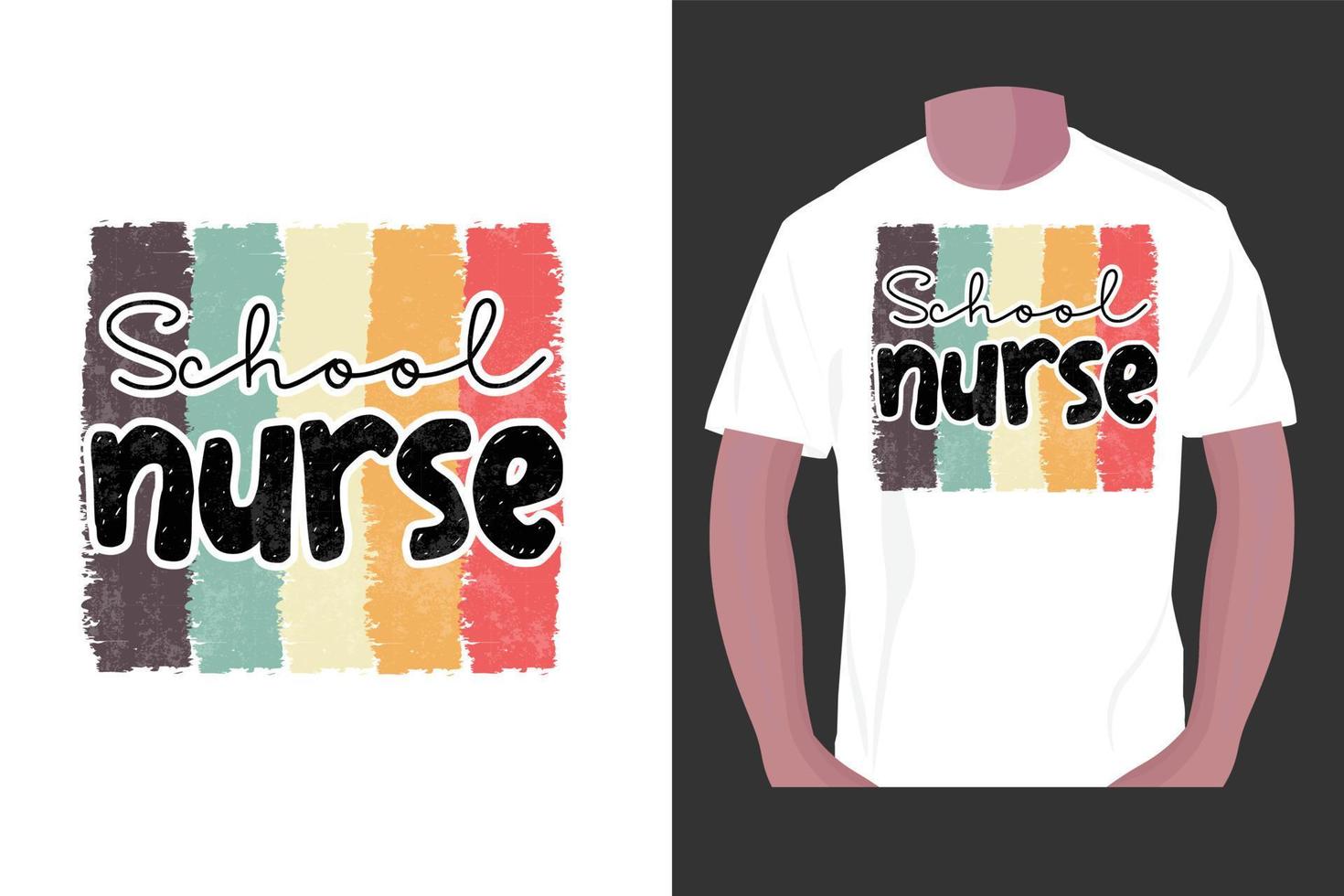 diseño de camisetas de sublimación de enfermera, diseño de tipografía del día de la enfermera. vector