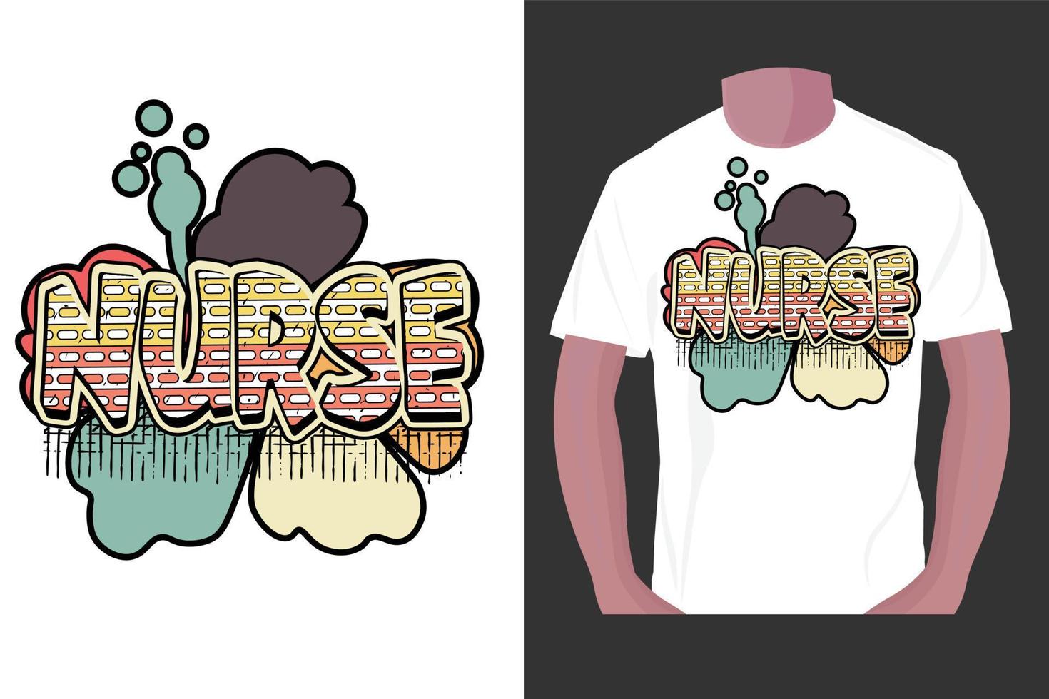 Nurse Sublimation t-shirt design, Nurse day typography design. vector