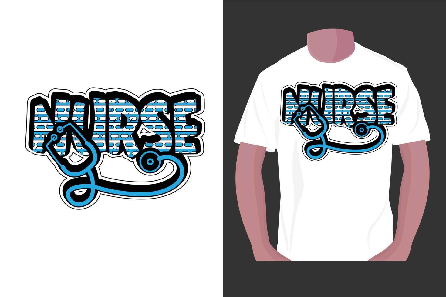 Nurse Sublimation t-shirt design, Nurse day typography design. vector