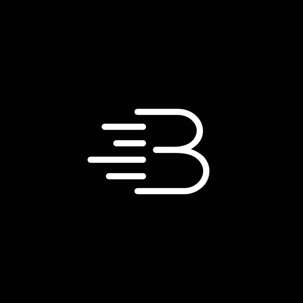 Alphabet Speed B Letter Logo Design Template vector