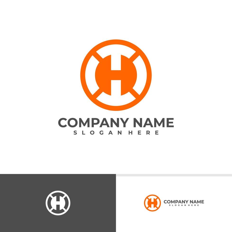 plantilla vectorial de diseño de logotipo th inicial, conceptos de diseño de logotipo th creativos vector