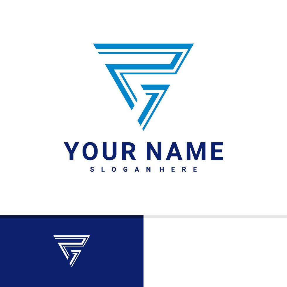 Initial R F logo design vector template, Creative R F logo design concepts