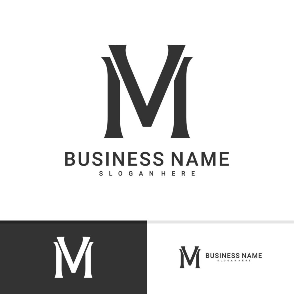 Initial M V logo vector template, Creative M V logo design concepts