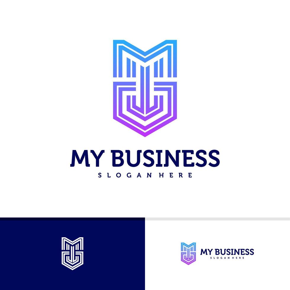 Initial M W D logo vector template, Creative M W D logo design concepts