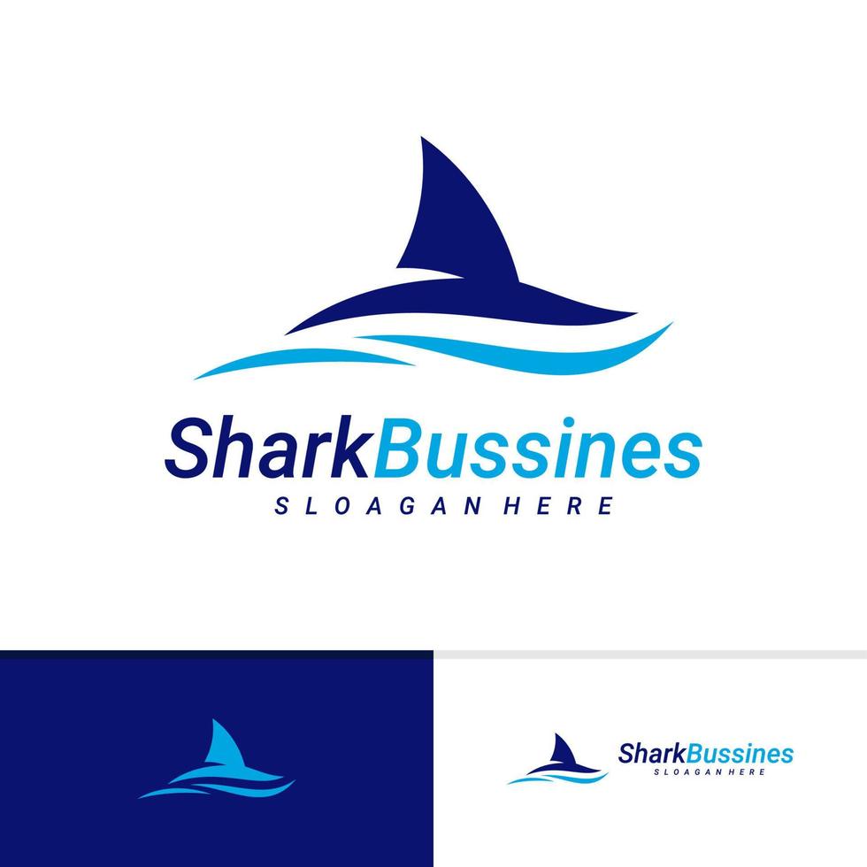 Shark fin logo design vector template, Creative Shark logo design concept