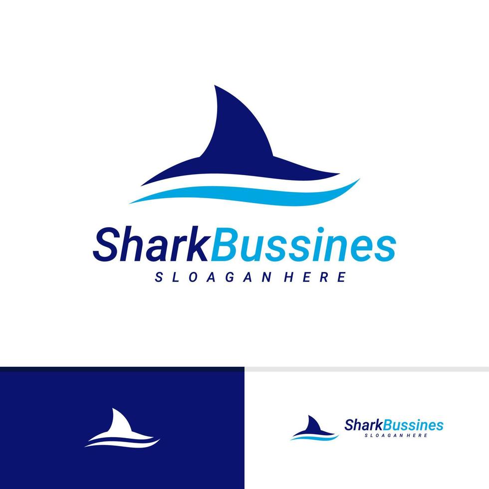 Shark fin logo design vector template, Creative Shark logo design concept