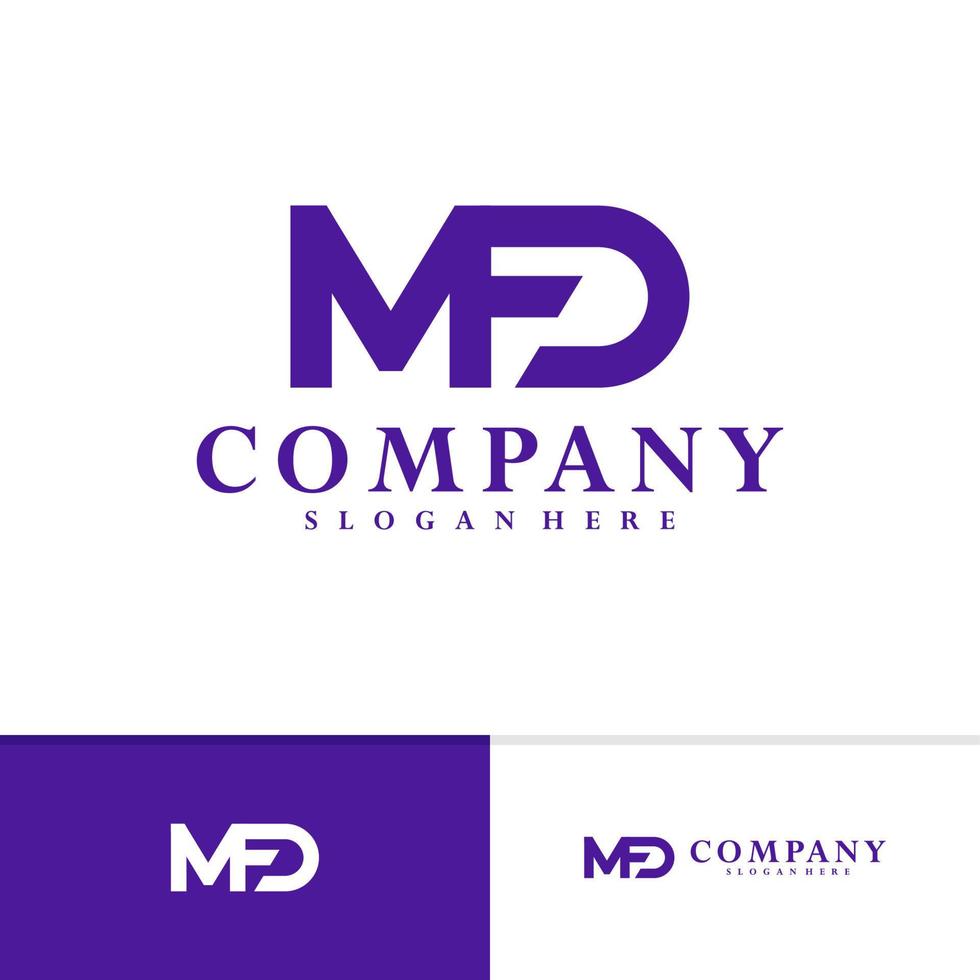 Initial M F D logo vector template, Creative M F D logo design concepts