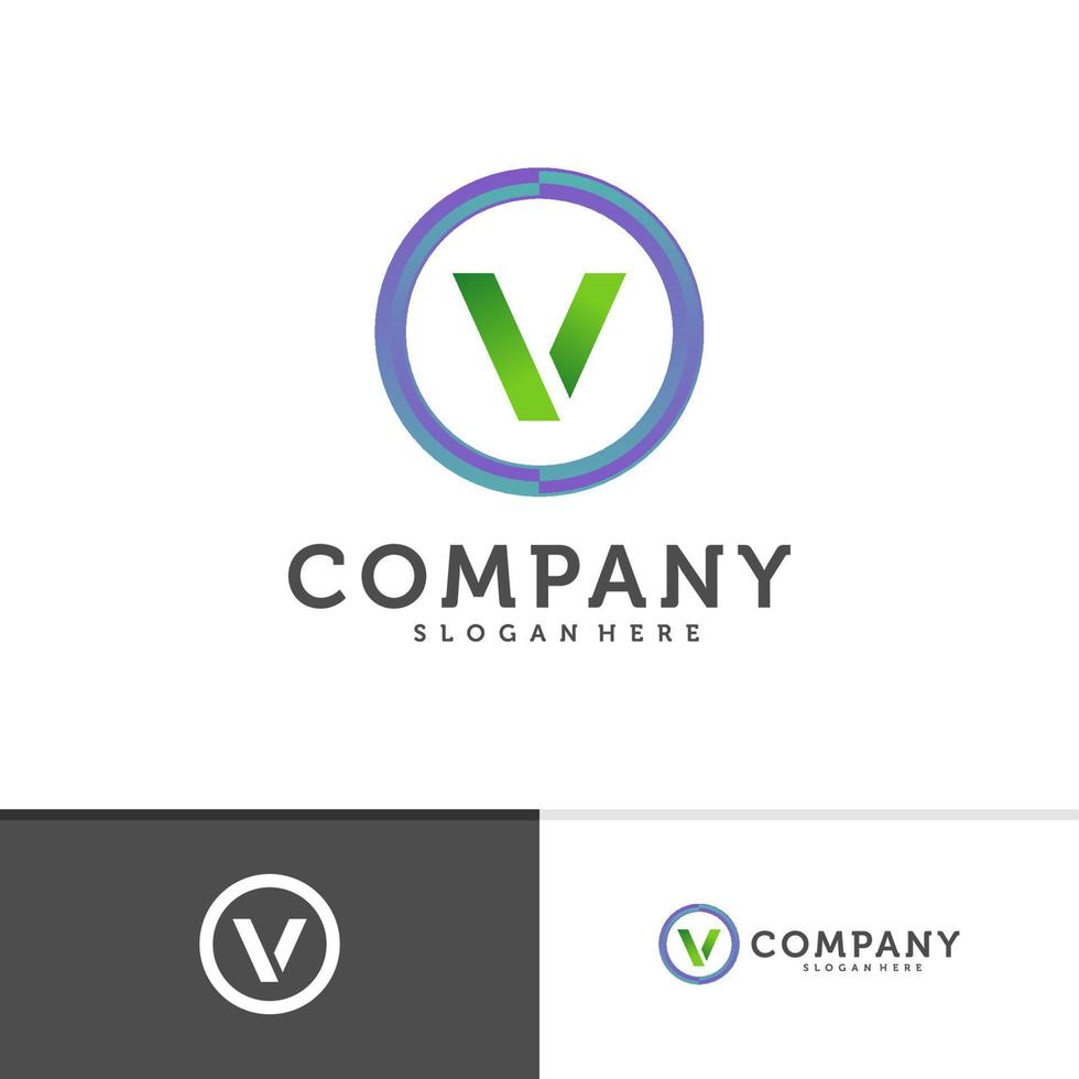 Initial V O logo vector template, Creative V O logo design concepts