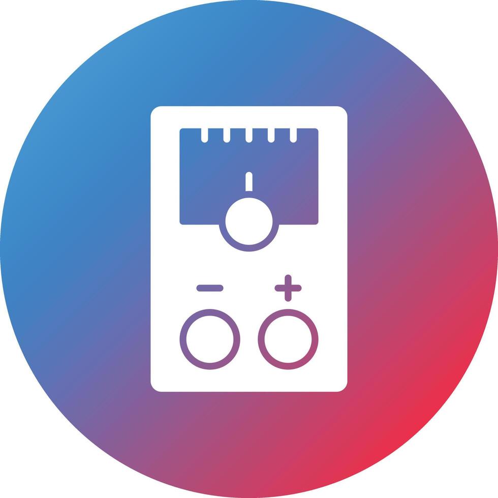 Voltmeter Glyph Circle Gradient Background Icon vector