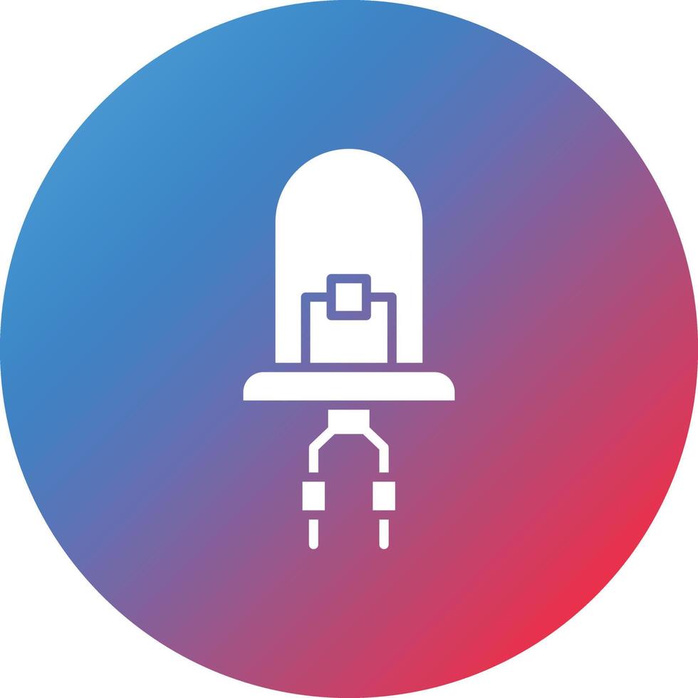 Diode Glyph Circle Gradient Background Icon vector