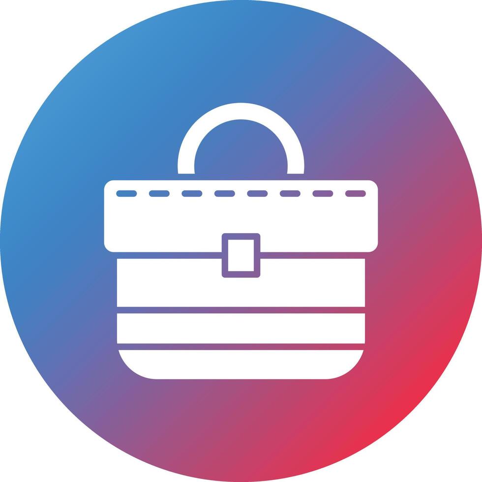 Briefcase Glyph Circle Gradient Background Icon vector