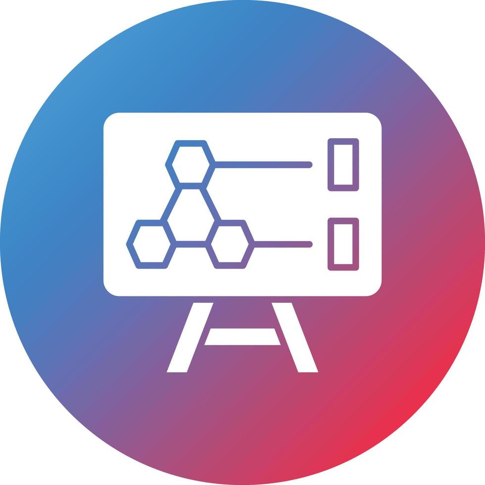 Formula Glyph Circle Gradient Background Icon vector