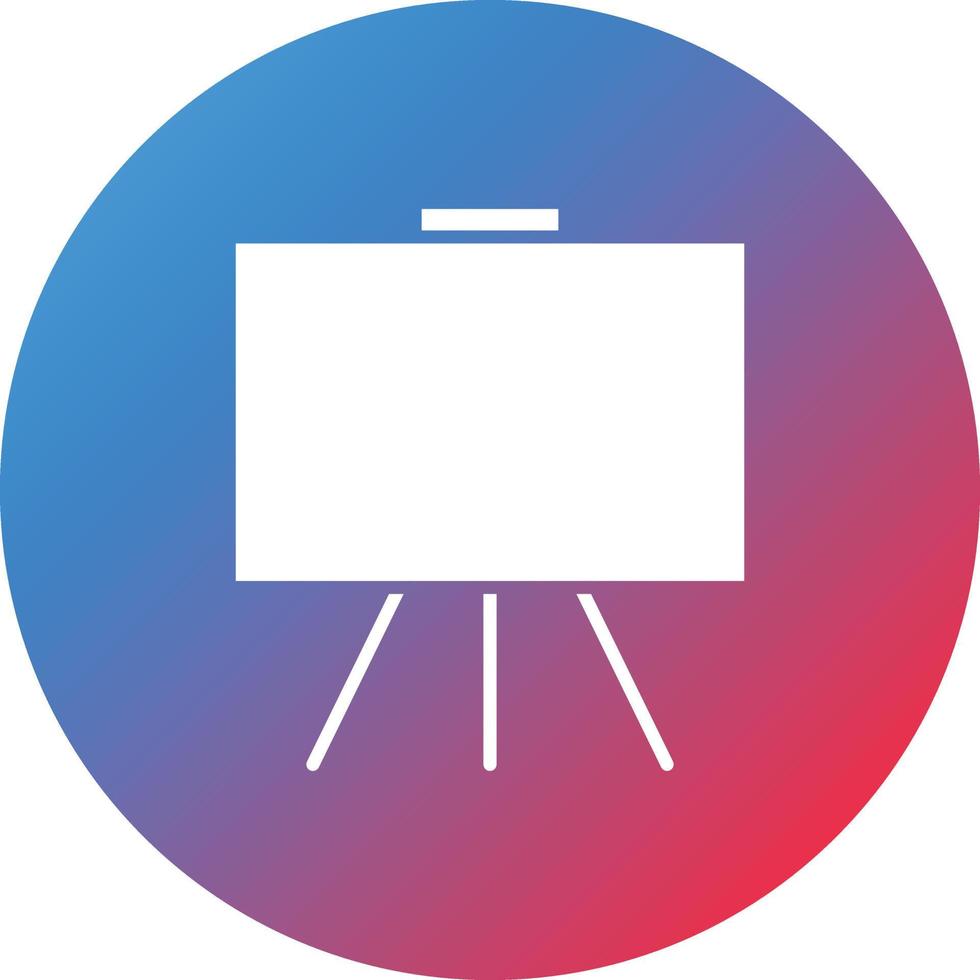 Blackboard Glyph Circle Gradient Background Icon vector