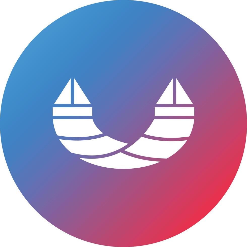 Hammock Glyph Circle Gradient Background Icon vector