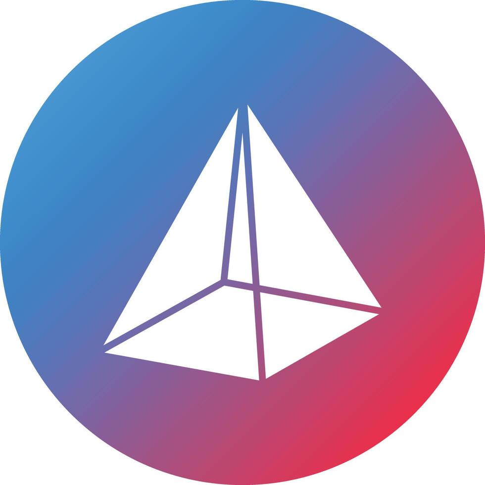 Prism Glyph Circle Gradient Background Icon vector