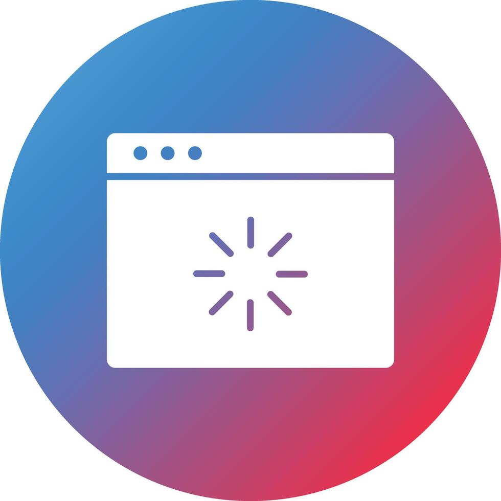 Web Loading Glyph Circle Gradient Background Icon vector