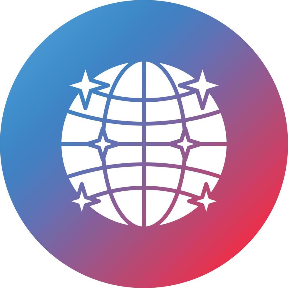 Disco Ball Glyph Circle Gradient Background Icon vector