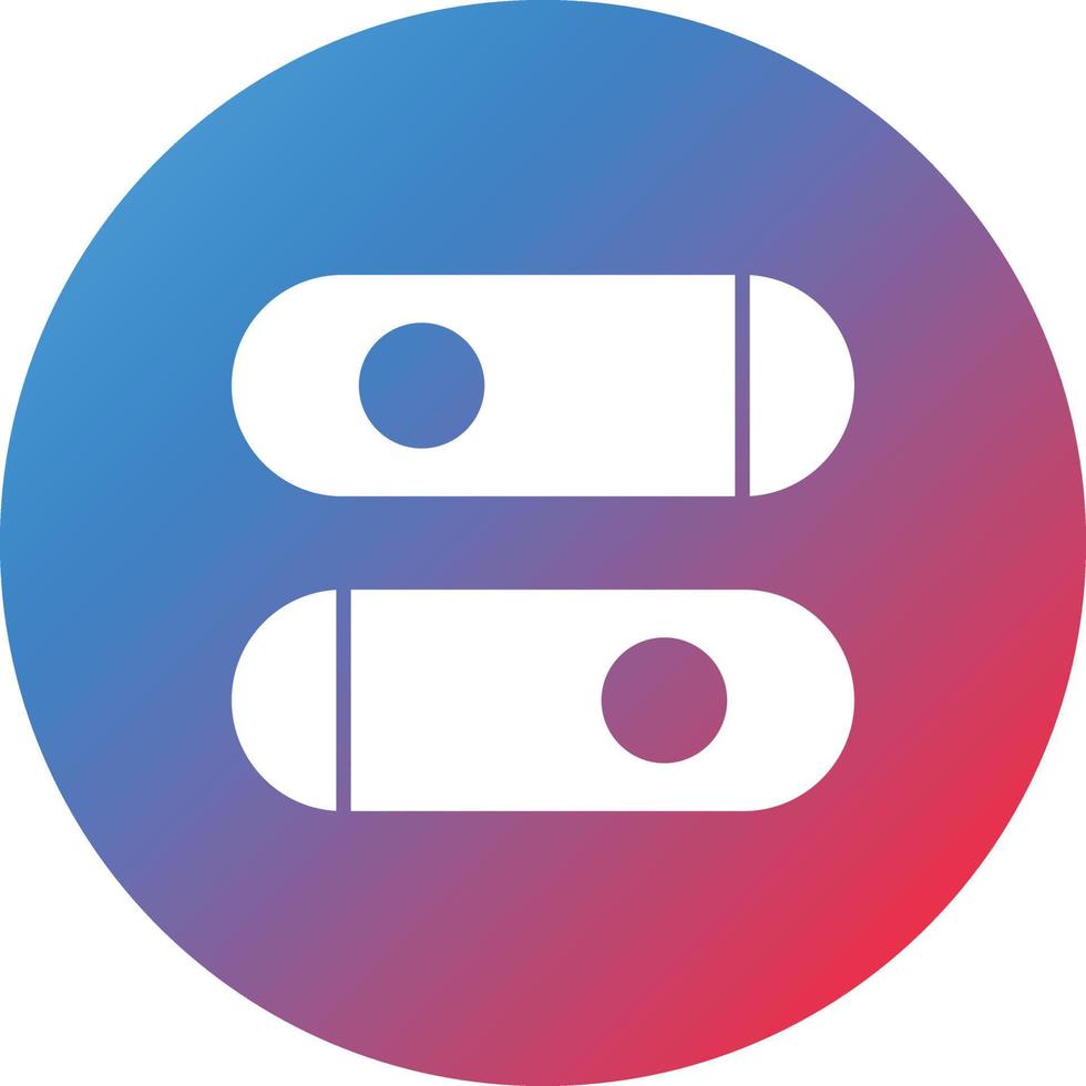 Switch Glyph Circle Gradient Background Icon vector