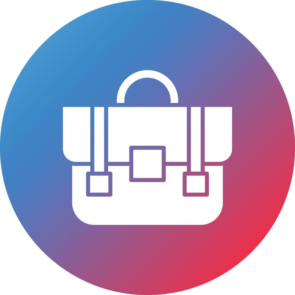 Briefcase Glyph Circle Gradient Background Icon vector