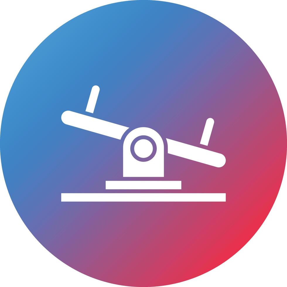 Seesaw Glyph Circle Gradient Background Icon vector
