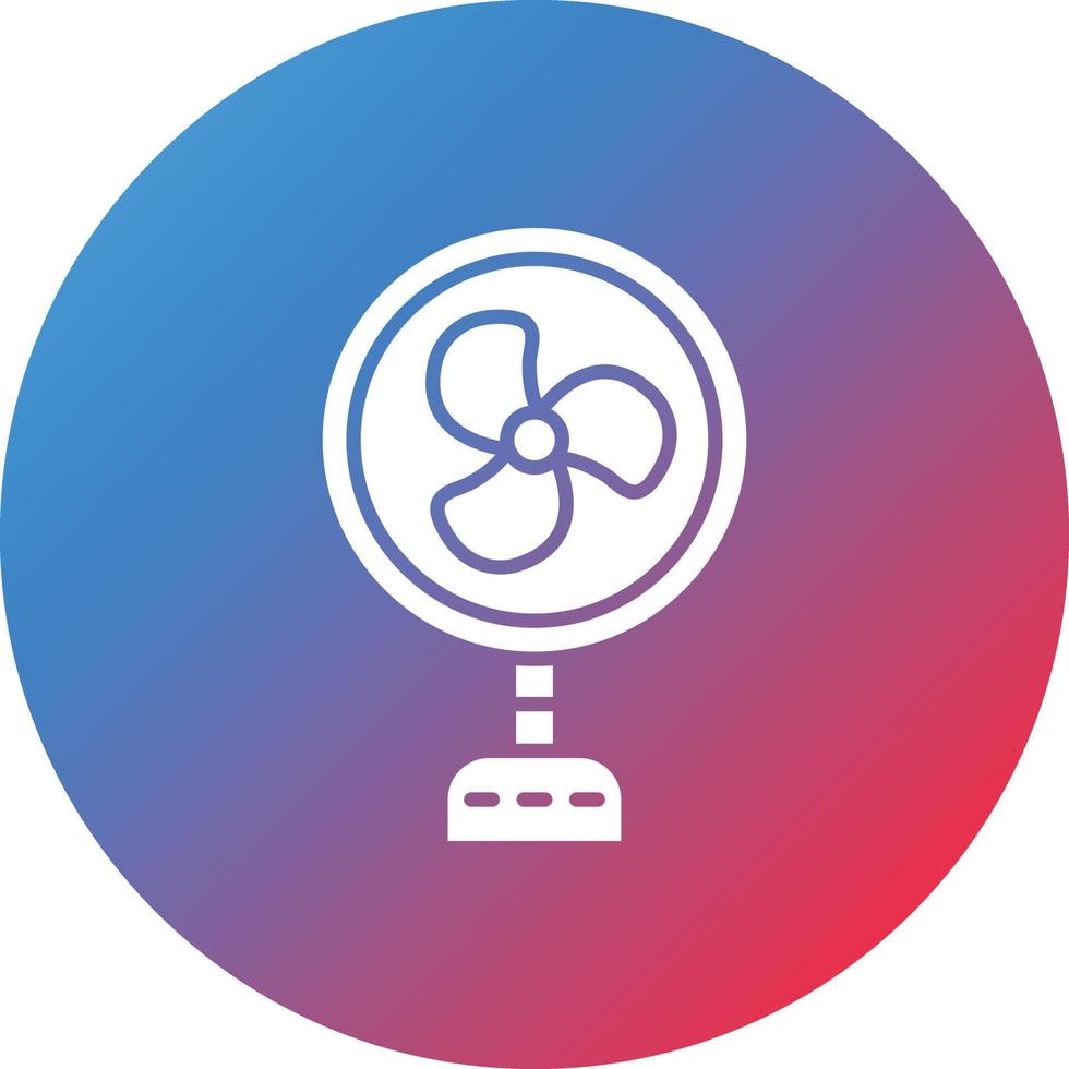 Stand Fan Glyph Circle Gradient Background Icon vector