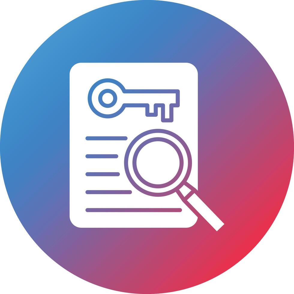 Keywords Search Glyph Circle Gradient Background Icon vector